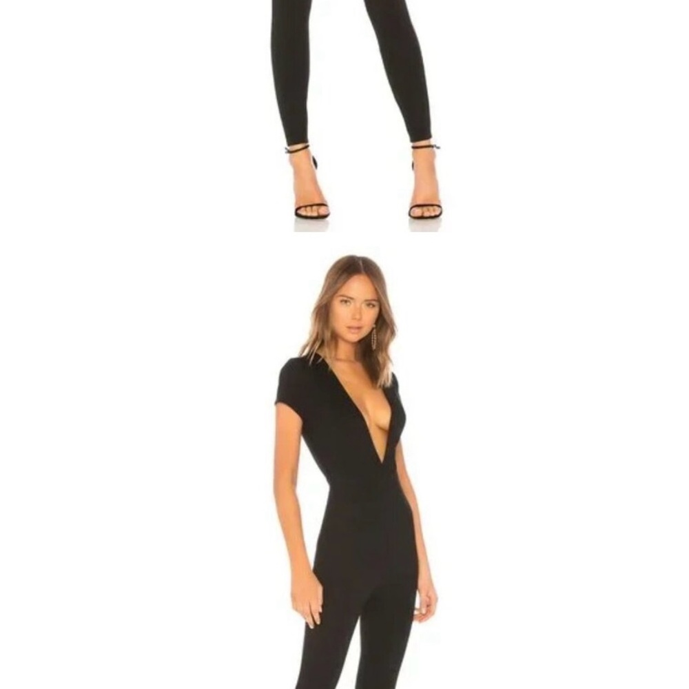 superdown Leona Deep V Catsuit in Black